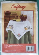 NEW!  Craftways Dellia Robbia Table Topper  Counted Cross  Stitch Kit  35”X 35”