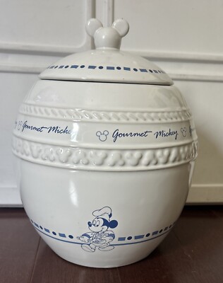 Disney Attractions Vintage Gourmet Mickey Mouse Ceramic Cookie Jar