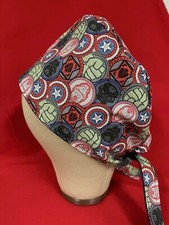 Men/Women Surgical Scrub Cap Lined Comics Coins 100 Cotton Cool