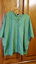 Cherokee Scrub Top 29 In Arm Pit To Arm Pit, Short Sleeves, Green  B12 