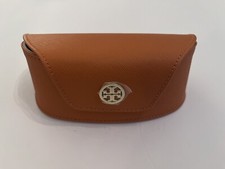 New ORANGE TORY BURCH SUNGLASS CASE W Pouch Flip Cover Gold Logo