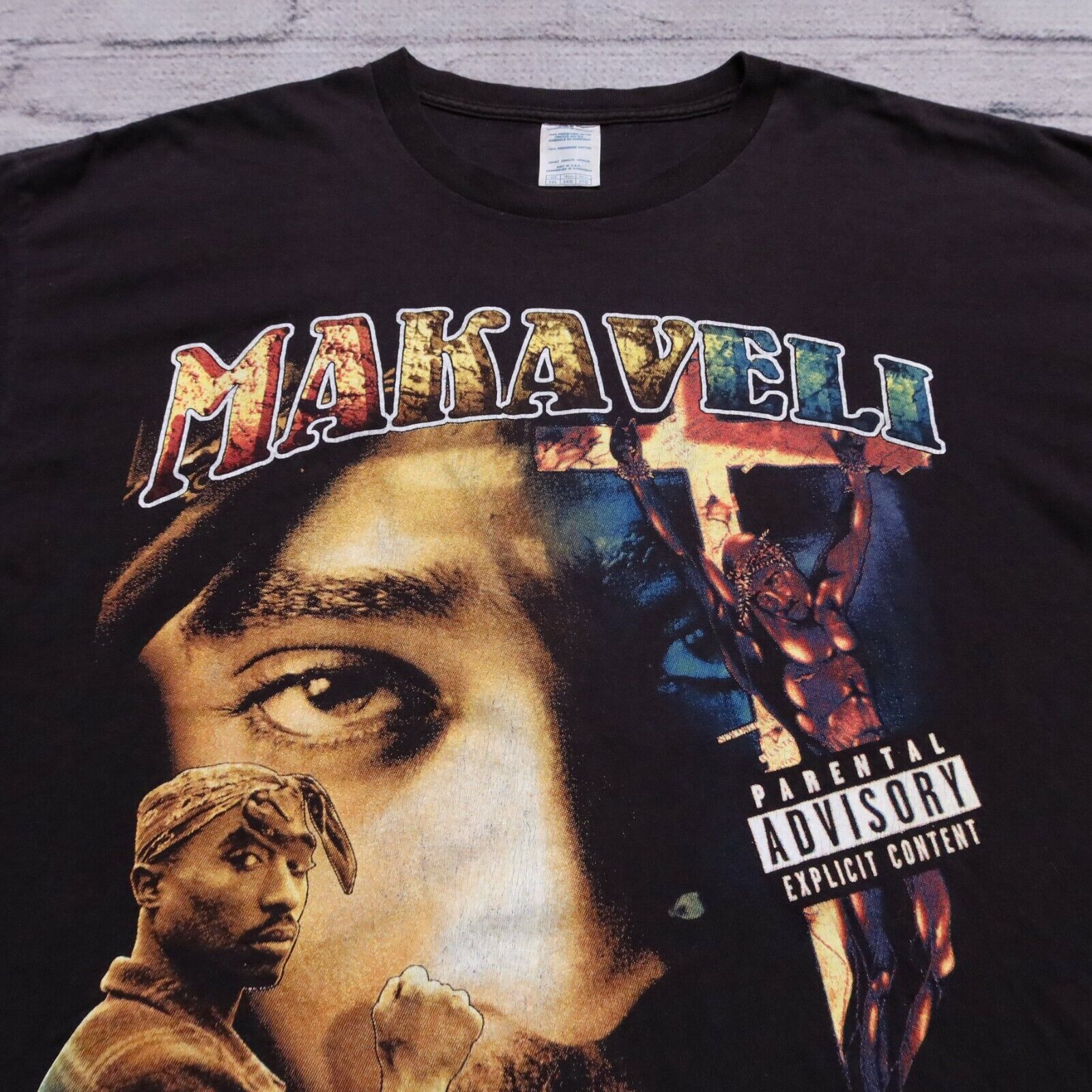2pac T-shirt Black Tupac Shirt Makaveli Shirt 90s Hip Hop 