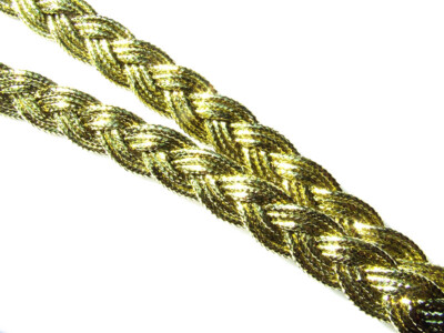 Schlichter Lurex Silber oder Gold Zopf Borte 8-10 mm Theater Kostüm Cosplay Polsterung