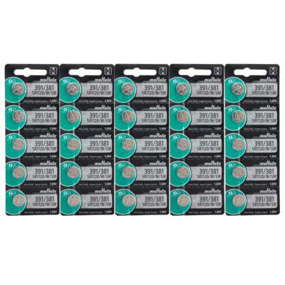 Murata 391/381 - SR1120 Silver Oxide Button Battery 1.55V - 25 Pack