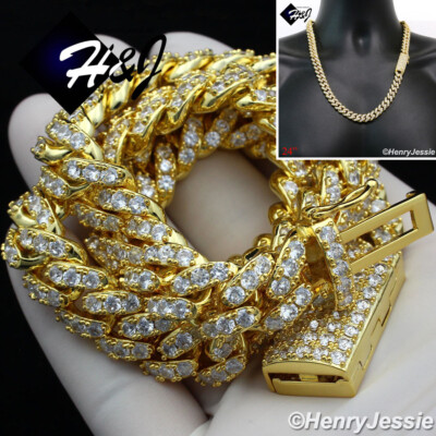 14K GOLD PLATED ICY CUBIC ZIRCONIA 24