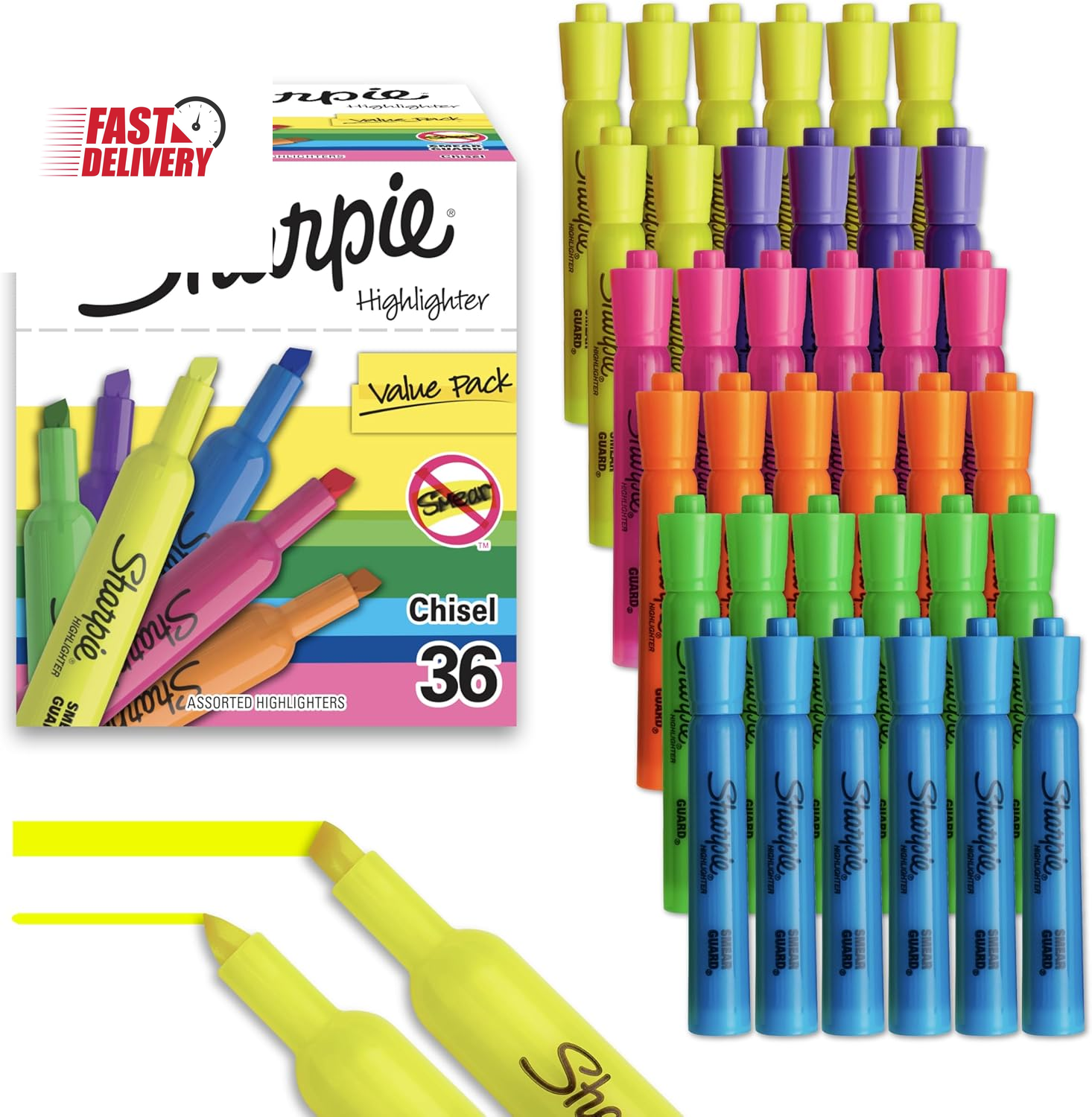 Tank Highlighters, Fluorescent and Pastel Highlighters, Chisel Tip Highlighter M-image