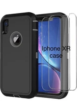 For iPhone XR Case with 2 x Screen Protector
