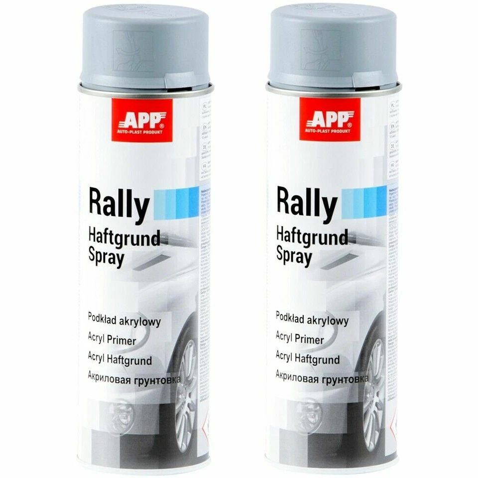 1K Grundierung 2 x 500ml Grau Matt Spray Haftgrund Acryllack Primer Füller APP - Bild 1 von 4