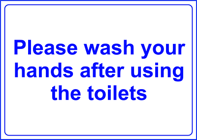 #ad #ad PLEASE WASH YOUR HANDS AFTER USING THE TOILETS Laminated Vinyl Decal Sticker $9.99