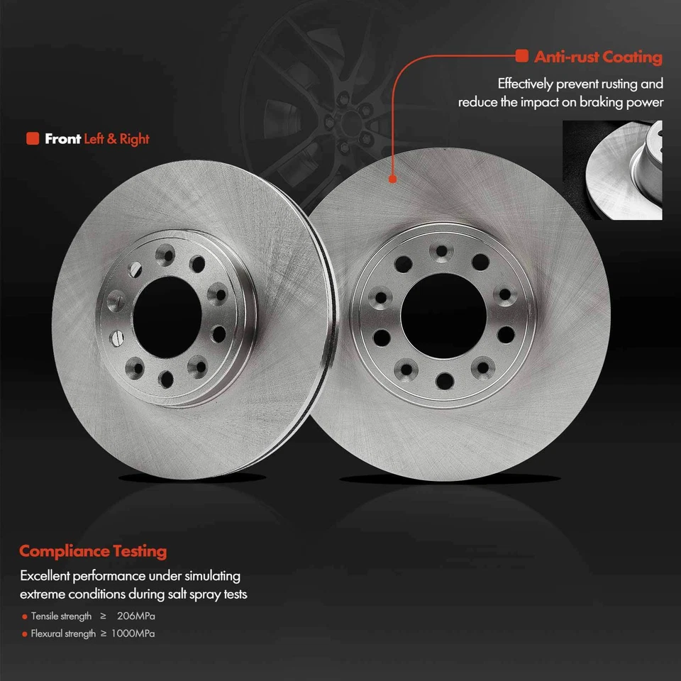 Дисковый ротор переднего бокового тормоза и керамическая тормозная колодка 6 шт для Ford Windstar 1999-2003 - Изображение 4 из 4