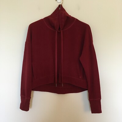 Sweaty Betty Harmonise Luxe Fleece Sweatshirt in Falu Red