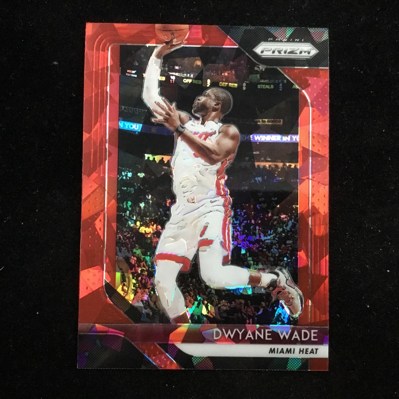 2018-19 Panini Prizm Red Ice Prizm #206 Dwyane Wade HOF Miami Heat
