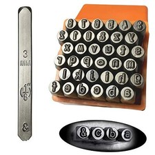  1/8   3mm 36Pcs Steel Number Letter Stamp Set Industrial Grade Lowercase Punch