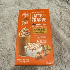 Frozen Bean Ultra-Premium Caramel Macchiato Latte & Frappe Drink Mix 8 pack! 