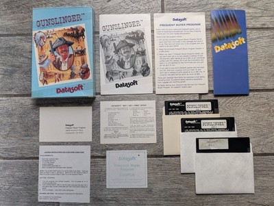 GUNSLINGER - ATARI 400 800 XL XE - Complete in Box - DataSoft