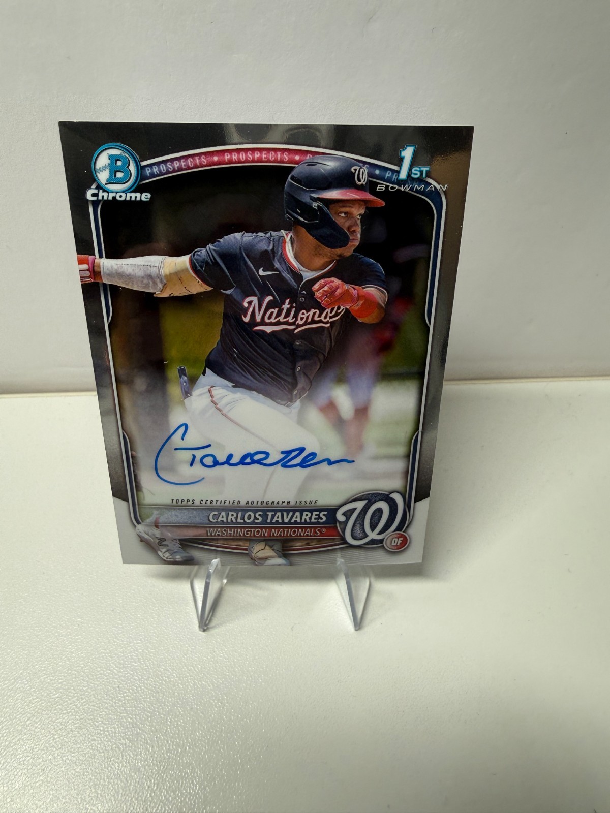 Carlos Tavares 2025 Bowman Chrome 1st Auto #CPA-CT Nationals