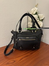 LODIS Large Leather Sport Satchel Ellie Black