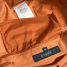 Gucci Women's Orange Dress Pants Solid Button Accent New Without Tags