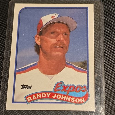 1989 Topps RANDY JOHNSON RC Rookie Card #647 GEM-MINT BLUE ERROR/CHIN. 