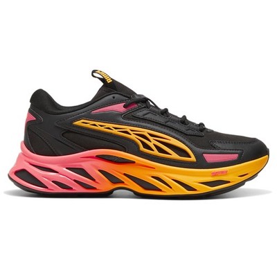 PUMA Exotek Nitro Fire Glow Lace Up  Mens Black, Orange Sneakers Casual Shoes 39