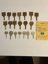 Vintage Lot of 22 Brass Hotel Keys