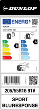 Dunlop Sport BluResponse 205/55 R16 91V Sommerreifen Sommerreifen