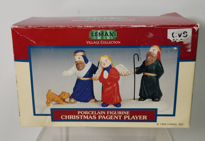 Lemax Village Collection Christmas Pageant Player Wise Men Angel Dog 1998 Figure