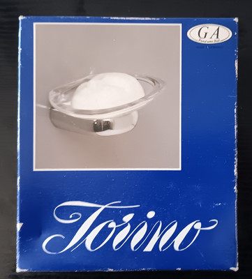 Torino Seifenablage  mit Echtkristall-Schale verchromt Art.-Nr. 80 641
