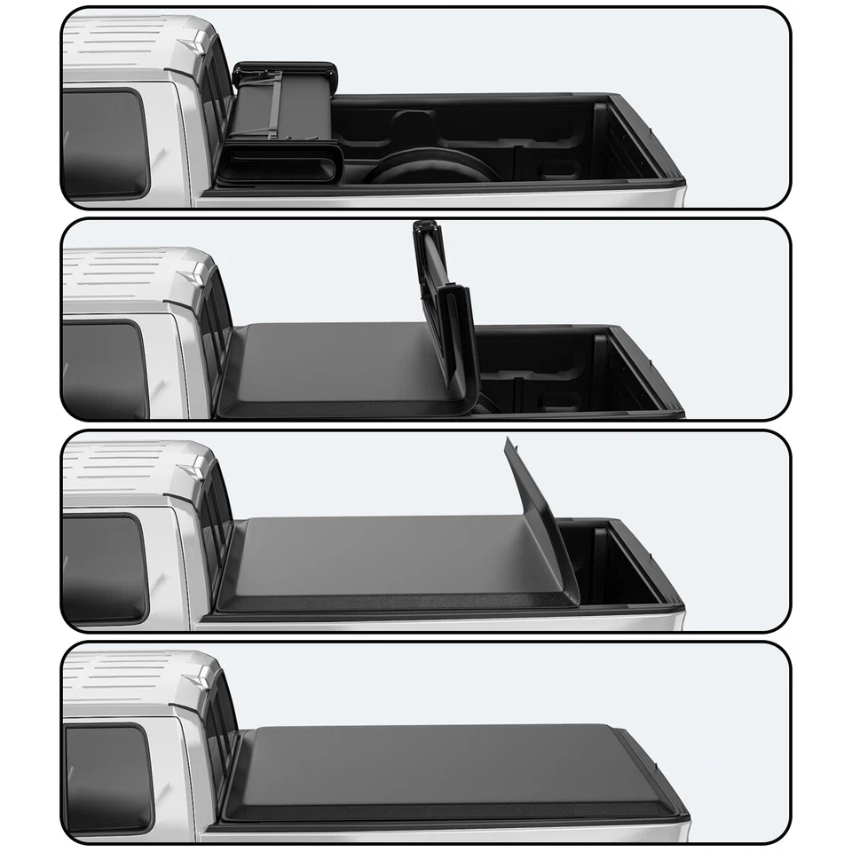 For 1999-2007 Chevy Silverado GMC Sierra 1500 Soft 4-Fold 6.5FT Tonneau Cover - Image 4 of 4