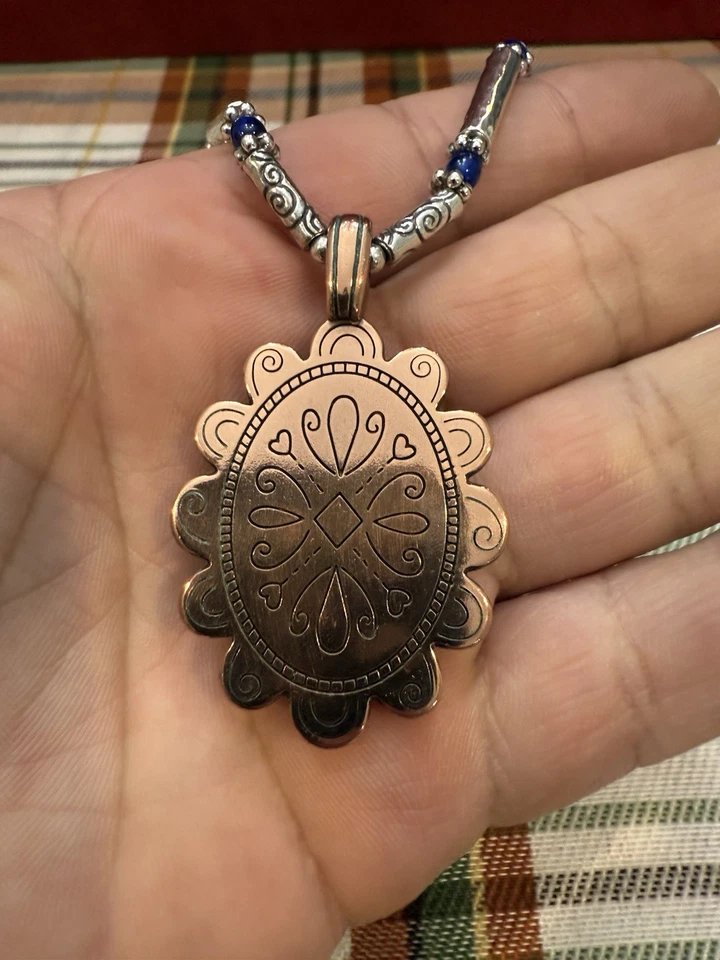 Брайтон BLUE RIVER серебра меди сняты с производства ожерелье полудрагоценный камень новый с Ярлыками - Изображение 4 из 4