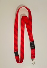 Schl&uuml;sselband Lanyard - mit Gelenk und Halsverschluss - rot - NEU !