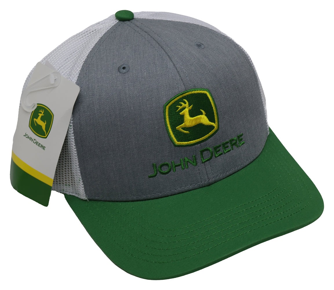 John Deere Men's Moline 112 HG/GR/WH Mesh Back Hat/Cap - LP86116