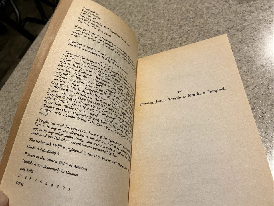 1992 Horror Paperback “METAHORROR” Edited Dennis Etchison 21 Stories 1st Print - Image 4 of 4