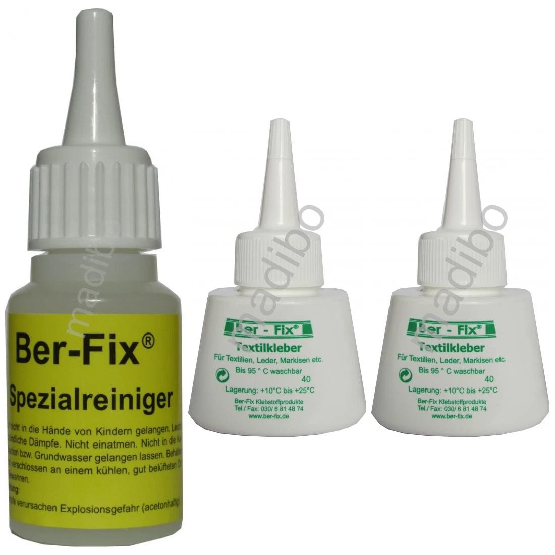 Ber-Fix 150g Textilkleber mit 20g Entferner für Textilkleber