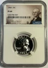 1964 Washington Proof Quarter 25c - NGC PF69