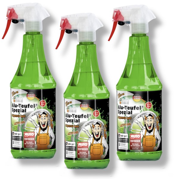 3X 1L Felgenreiniger Ph-Neutral Radreiniger Tuga Chemie Aluteufel Spezial GrüN-image