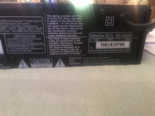 Denon DN-C550R Professional Dual Drive CD-R & CD-RW Recorder With Remote - Picture 14 of 16