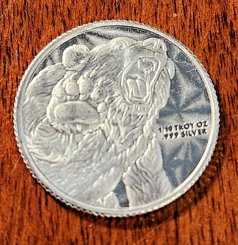 Bull-Bear 1/10 oz .999 Fine Silver BU