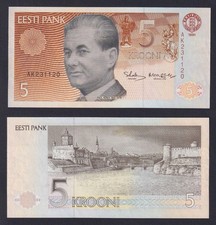 Estonia 5 Krooni Banknote 1991 P.-71A FDS/UNC