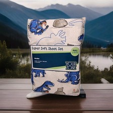 Your Zone Kids Soft Microfiber Sheet Set, Dino Gamer, Full, 4 Pieces, Easy Care