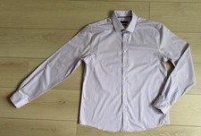 Tommy Hilfiger THFLEX Supima Slim Fit Stretch Purple Dress Shirt 16.5 36/37