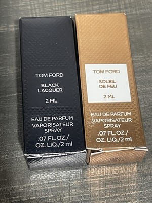TOM FORD 2 EDP SAMPLE BLACK LAQUER, SOLEIL DE FEU  2 ML / 0.07 Fl OZ EACH NEW