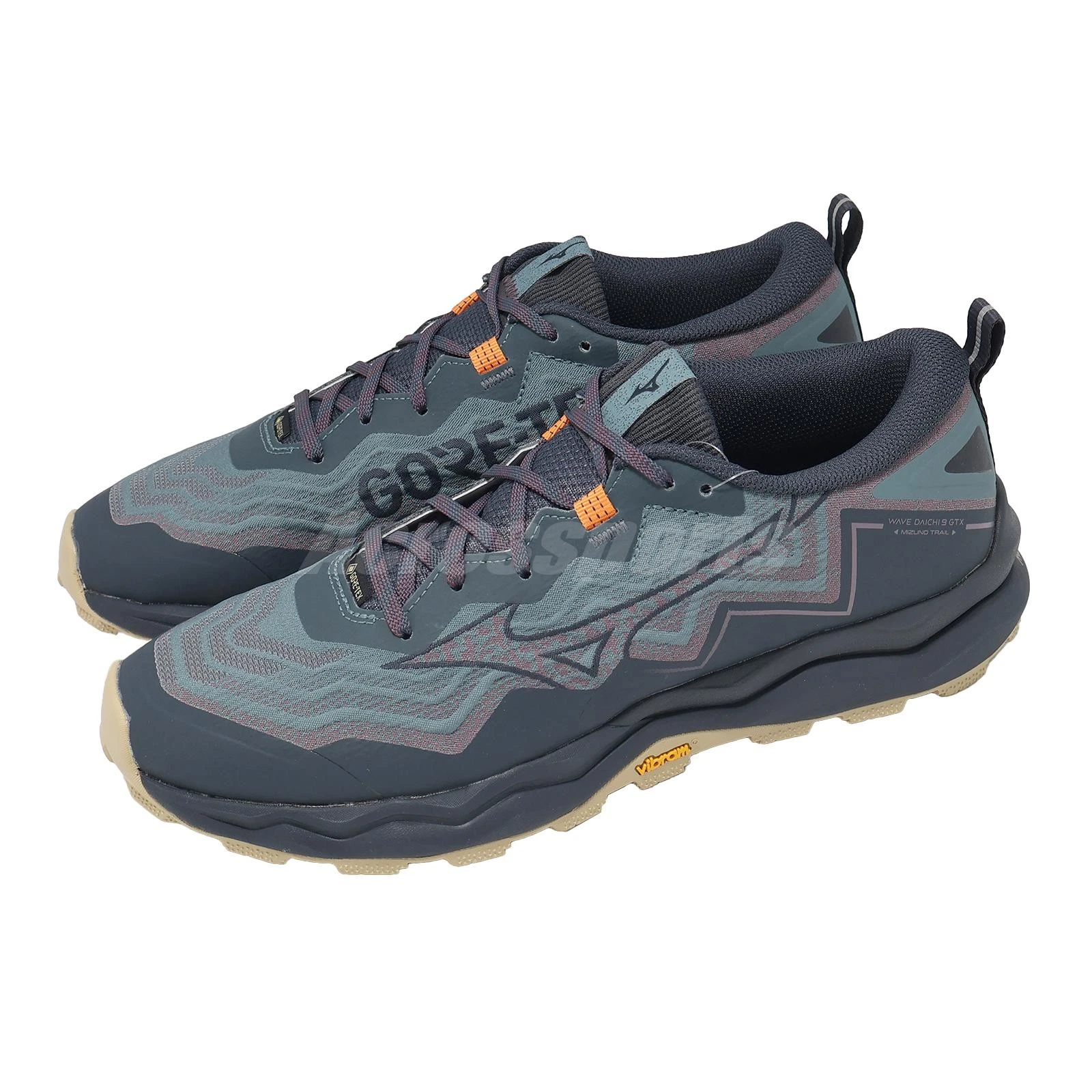 Mizuno Wave Daichi 9 GTX Gore-Tex Green Brown Men Trail Running Shoe J1GJ2556-11