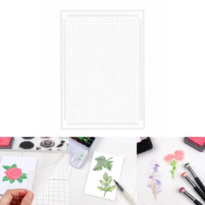 CYFUN DESIGN Wiederverwendbar Antirutschmatte A4 FotopolymerKlebematte für Schablonen Stempel