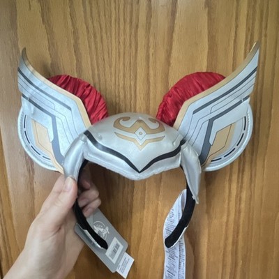 Disney Thor Marvel Mighty Mouse Ear Headband Silver Red Black Winged Helmet