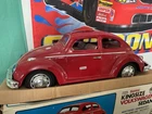 BANDAI VW VOLKSWAGEN BEETLE CAR KINGSIZE TIN BATTERY TOY JAPAN RED WORKS IN BOX