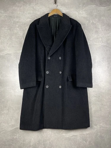 Emporio Armani AW 1992/93 Archive Wool Blend Double Breasted Coat Italy Size 50 - product listing photo