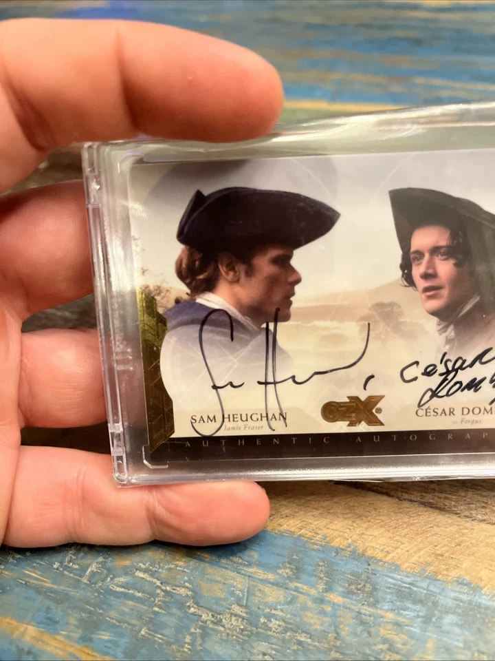 Outlander CZX Dual Autograph Card CDSH Sam Heughan & Cesar Domboy 03/30 - Image 2 of 4