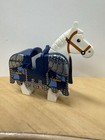 beautiful LEGO Castle Dark Blue Horse w/ Armor Barding 7093 Skeleton Tower 2007 — photo 4