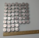 Vintage 50 Silver Coke Coca Cola Bottle Top Caps 1 1/8" Diam -Lot 3 No Threads
